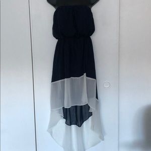 Strapless High-Low Flowy dress